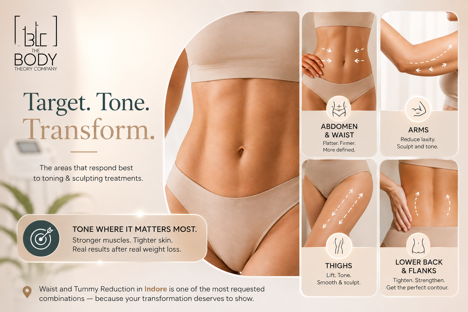 Areas Respond Best to Toning and Sculpting Treatments